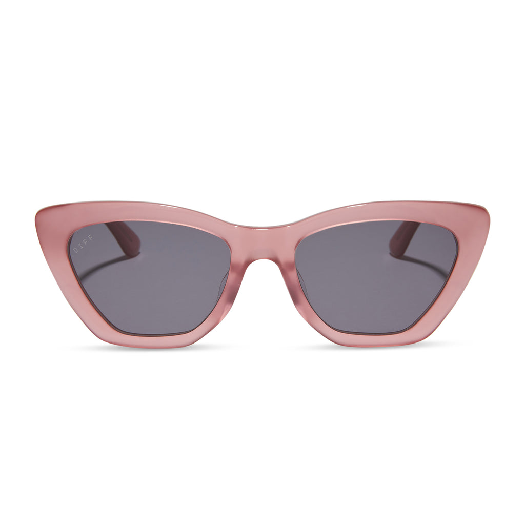 Camila Cateye Sunglasses | Guava & Grey | DIFF Eyewear