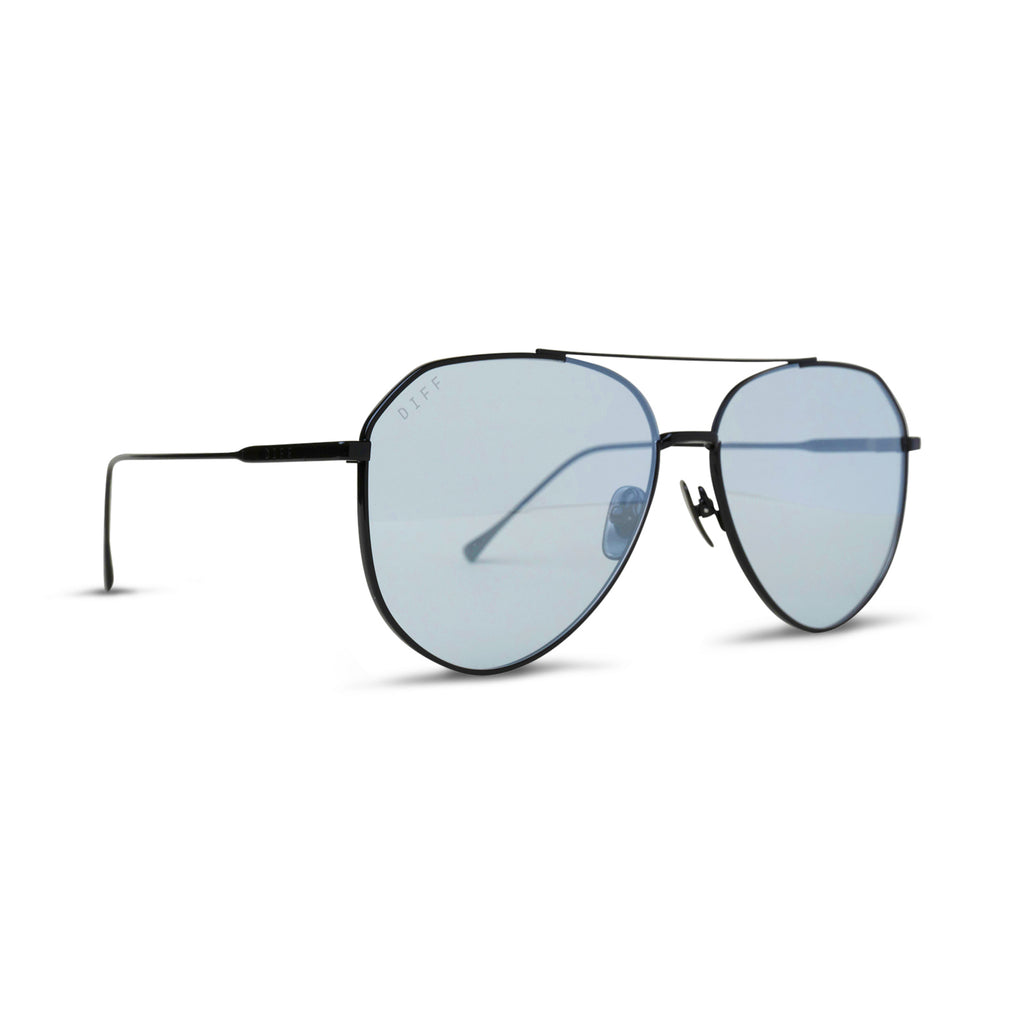 DASH - MATTE BLACK + BLUE MIRROR + POLARIZED SUNGLASSES  Blue aviator  sunglasses, Sunglasses, Perfect sunglasses