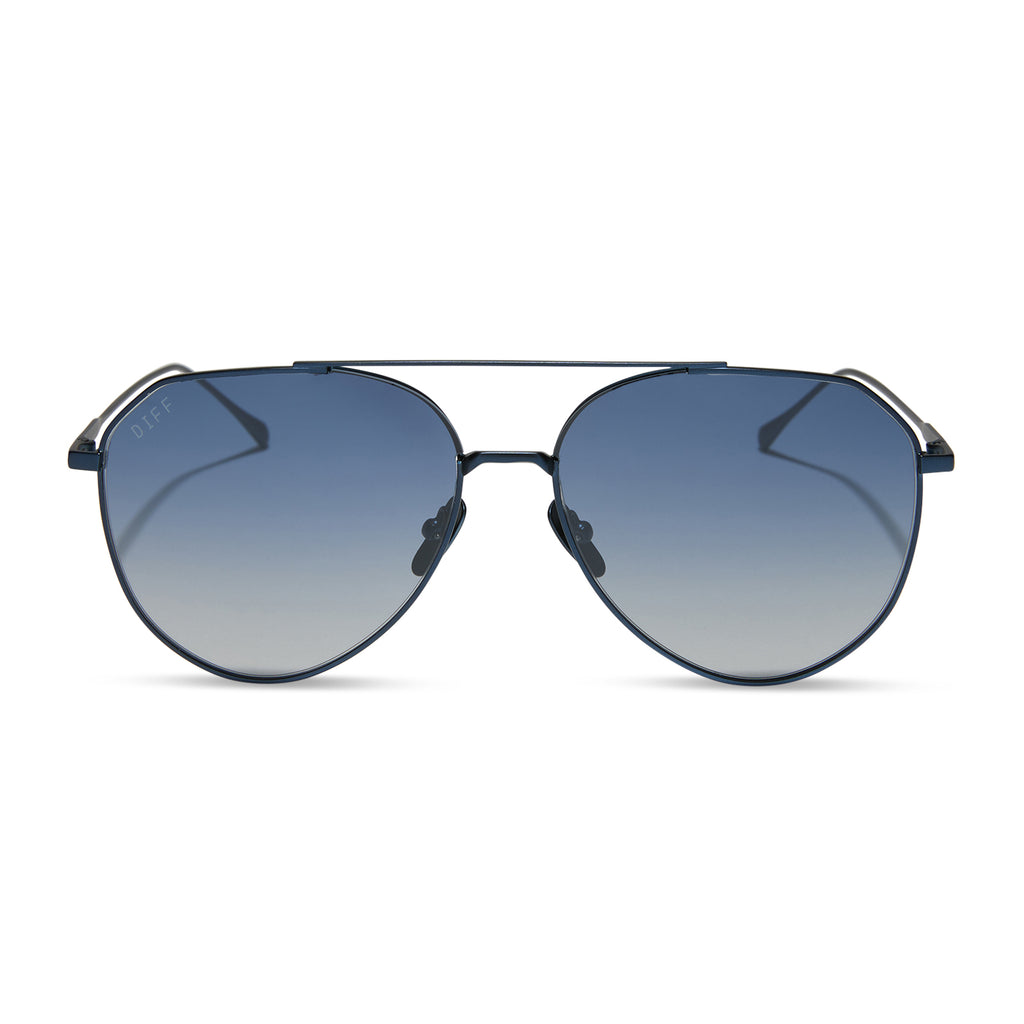 Navy blue aviator sunglasses hotsell