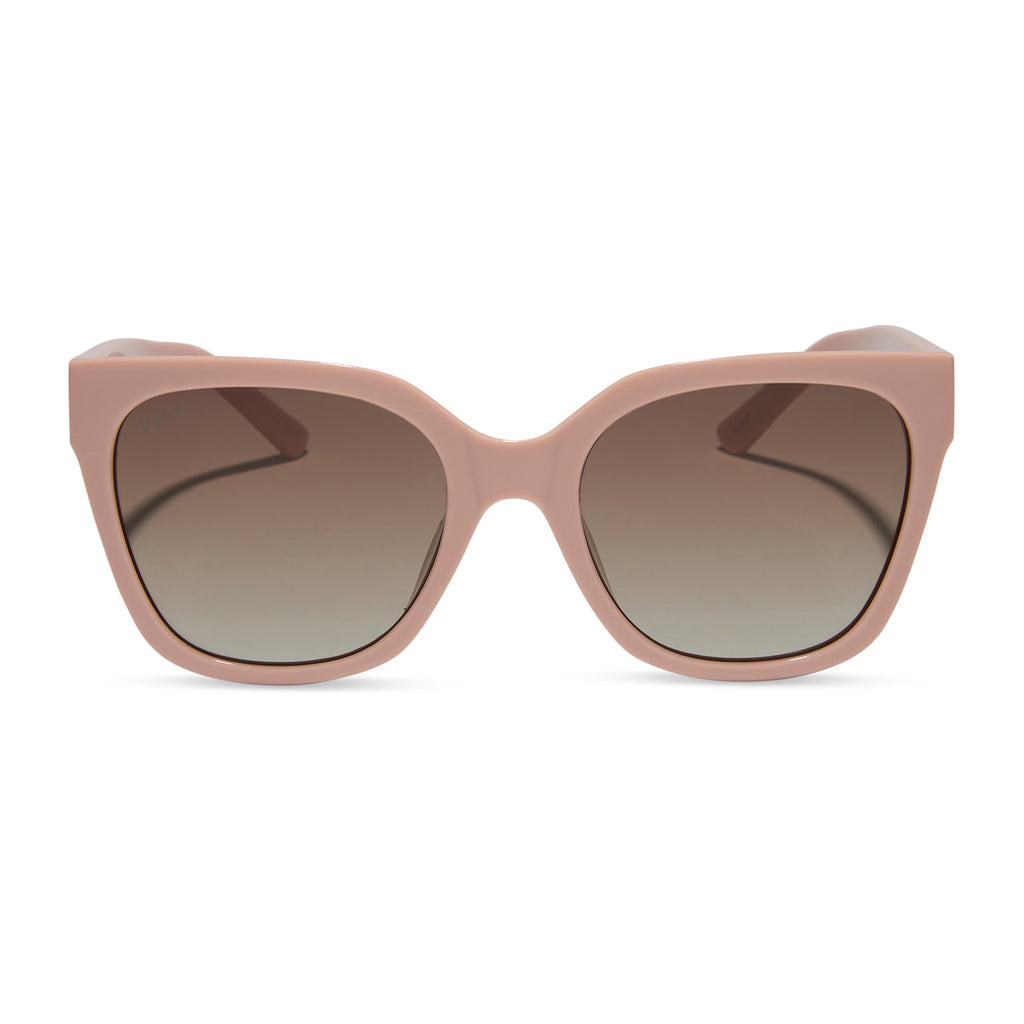 Emily Fauver Cateye Sunglasses | Nude & Brown Gradient | DIFF Eyewear