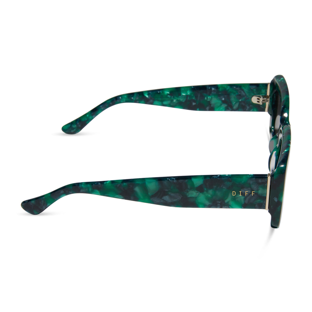 Diff Indy 51mm Polarized Rectangular Sunglasses in Green