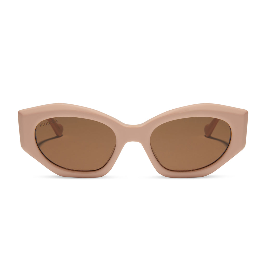 Iconica Margot Sunglasses | Nude & Brown Gradient Polarized | DIFF Eyewear