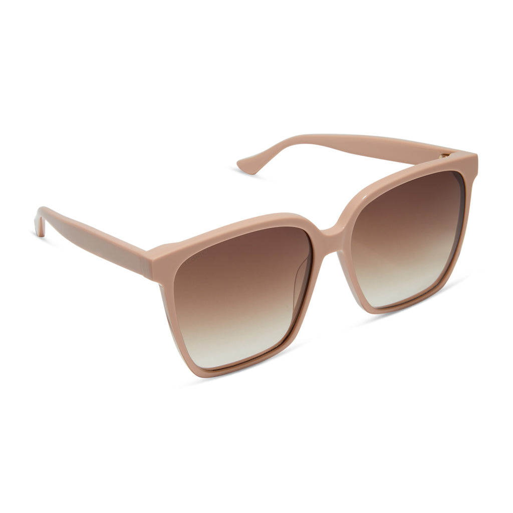 Iconica Naomi Sunglasses | Nude & Brown Gradient Polarized | DIFF Eyewear