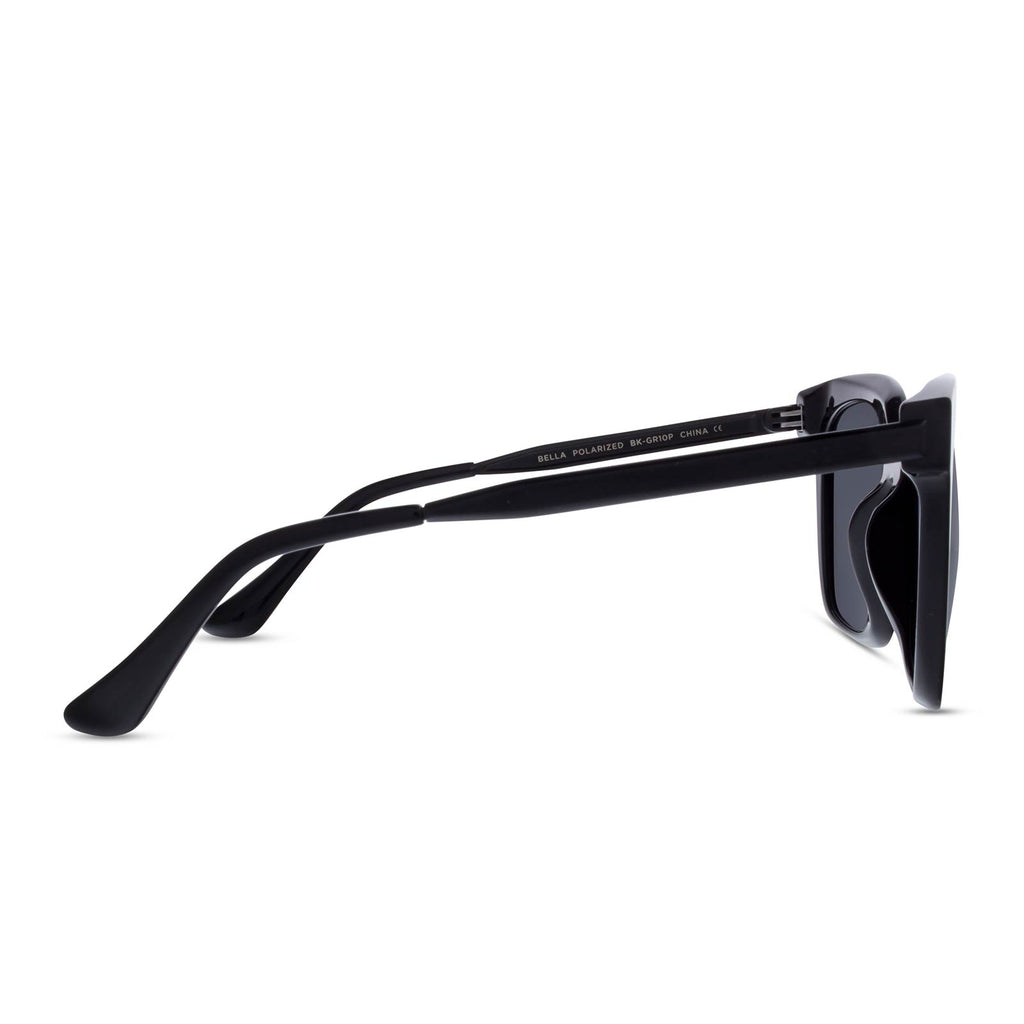 Bella Sunglasses | Black Oversized | Eyewear Polarized DIFF Sunglasses