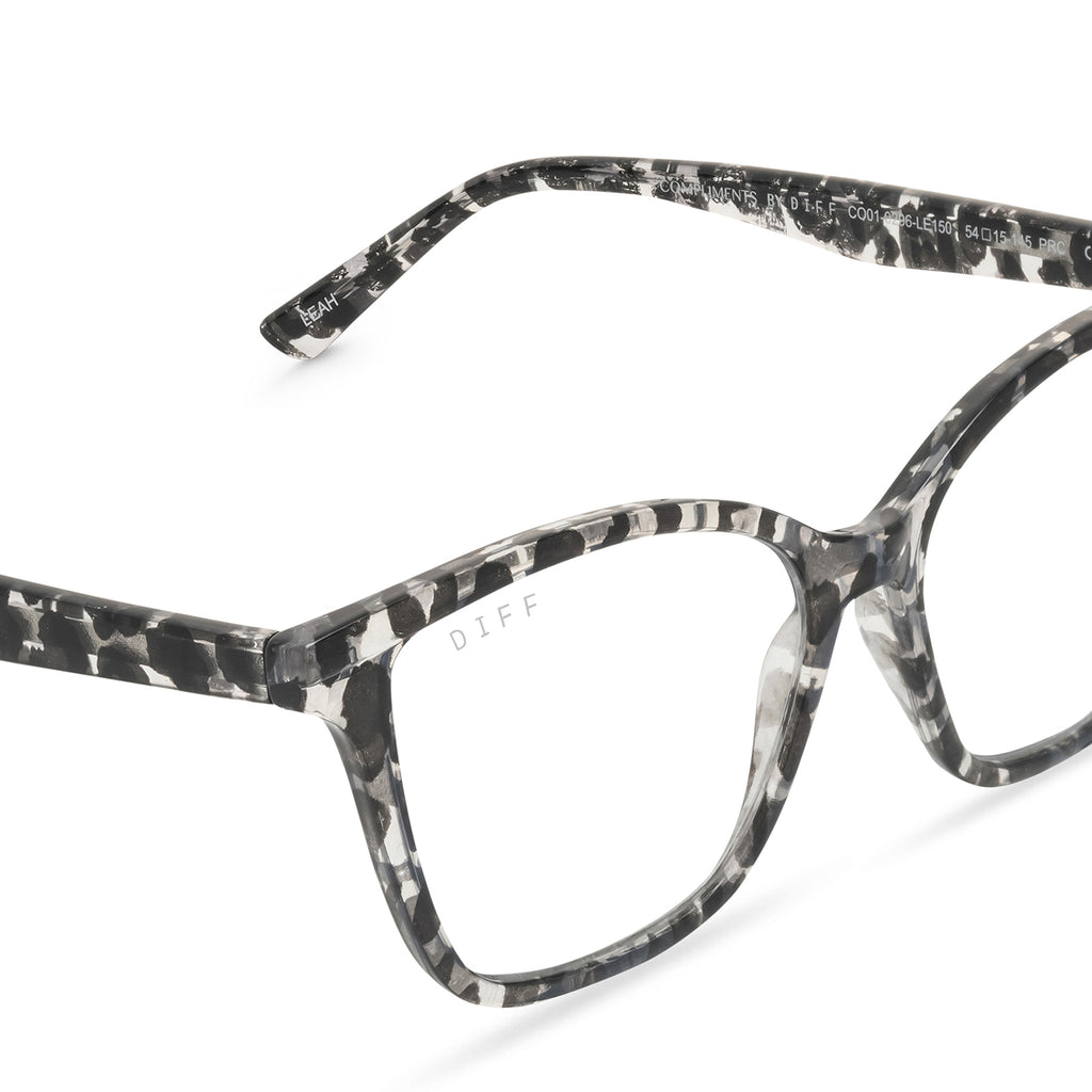 LEAH CLEAR LEOPARD + BLUE LIGHT READERS DIFF Eyewear