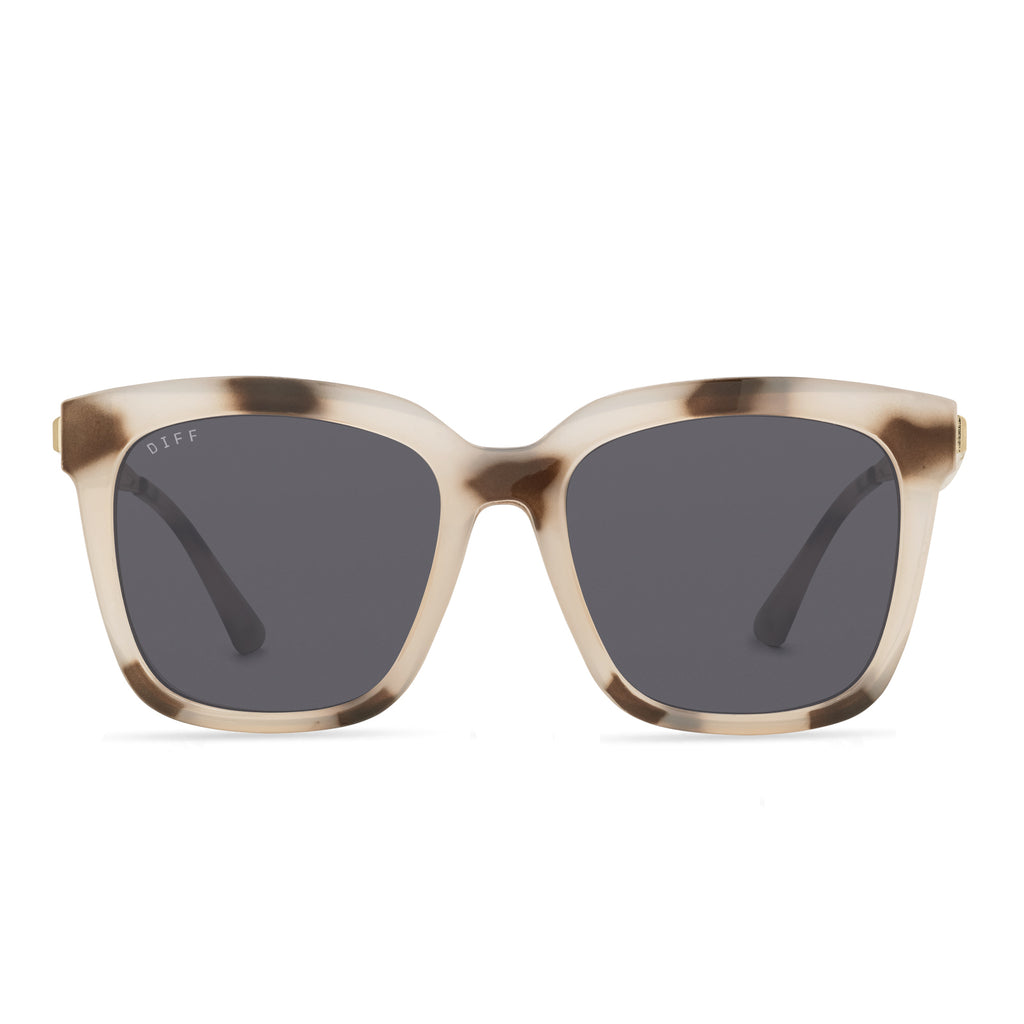 Hailey Square Sunglasses  Black Brown Tortoise & Light Brown