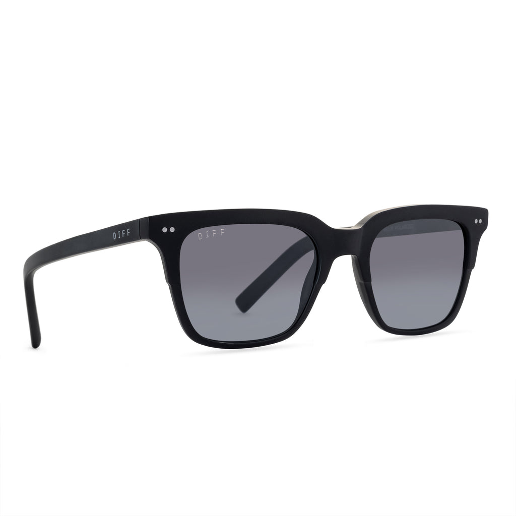 Diff Billie Black Grey Polarized Sunglasses