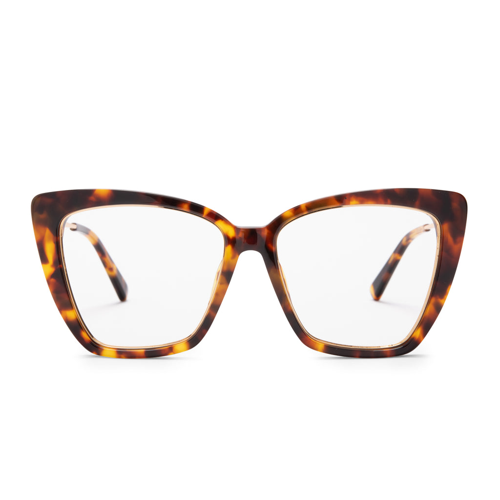 Becky IV Cat Eye Glasses | Amber Tortoise & Blue Light Technology | DIFF  Eyewear