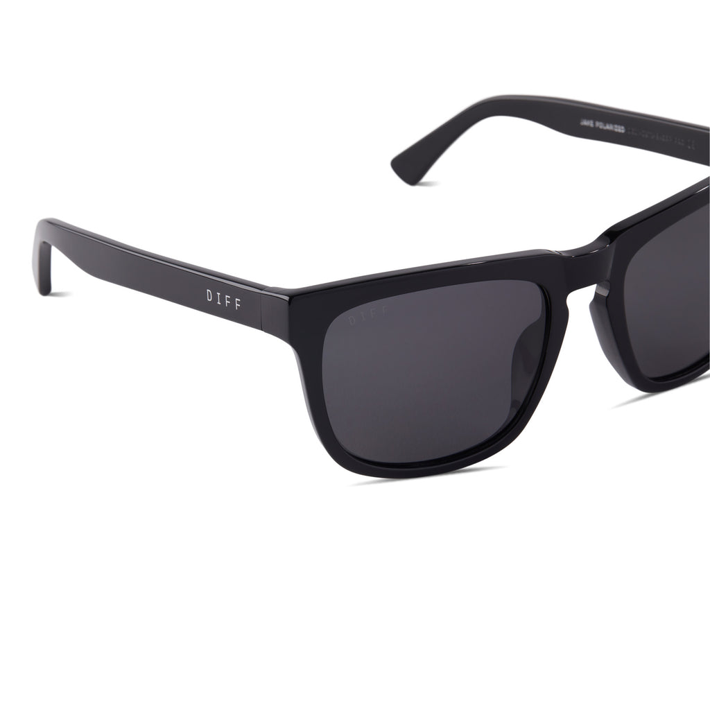 Jake Rectangular Sunglasses, Black Rectangle Polarized Sunglasses