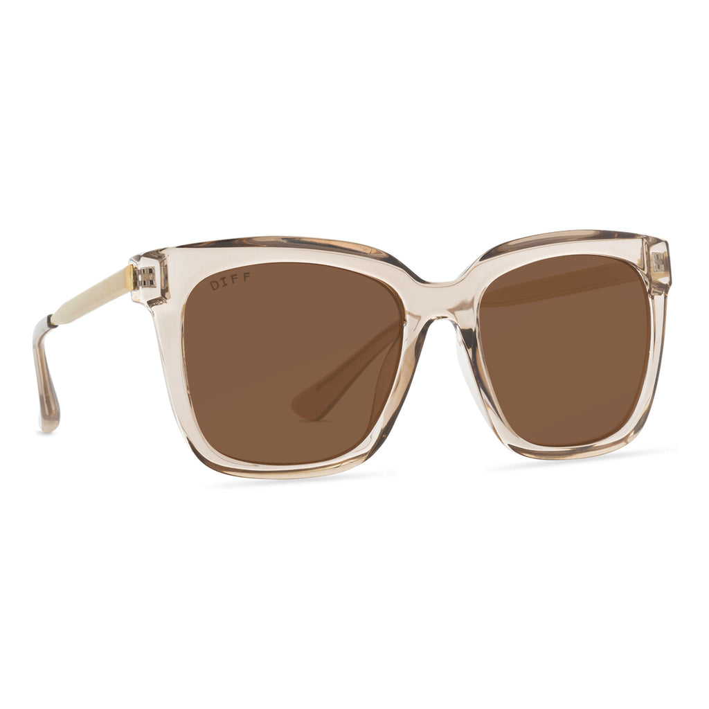 Hailey Square Sunglasses  Black Brown Tortoise & Light Brown