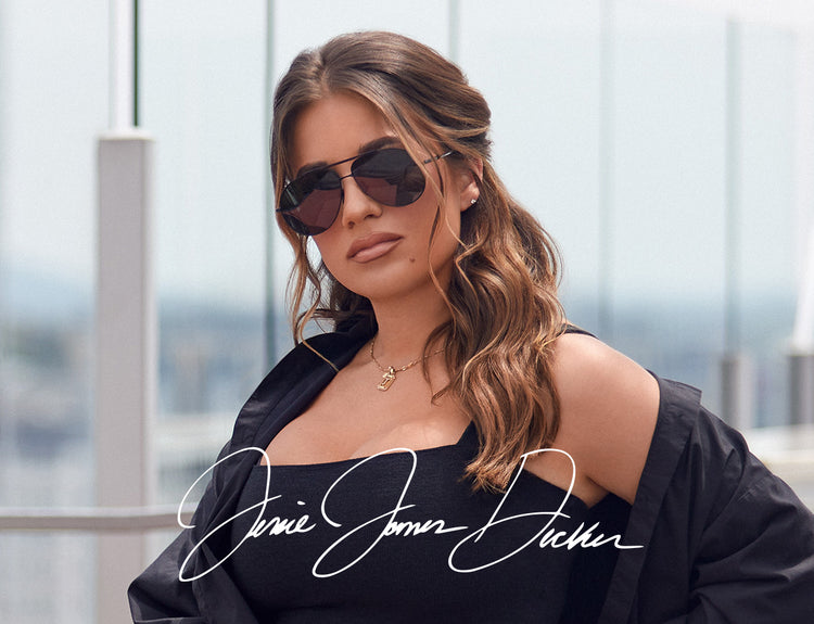 Jessie James Decker outdoors wearing her Winston + Cafe Ole + Solid Grey Sunglasses