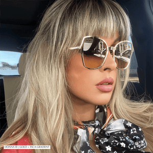 Oversized Square Fashion Sunglasses For Women Polarized Gradient