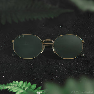 Boba Fett Aviator Glasses, Olive Green Frame & Clear Lens