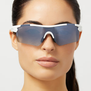 Sport Shield Sunglasses - White Frame