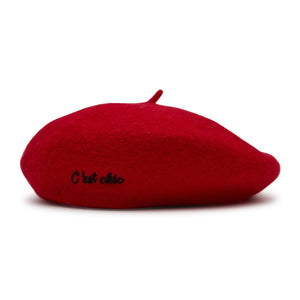 emily in paris red beret front view