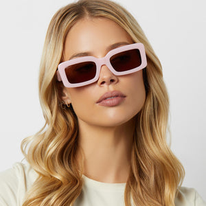 Pink best sale frame sunglasses