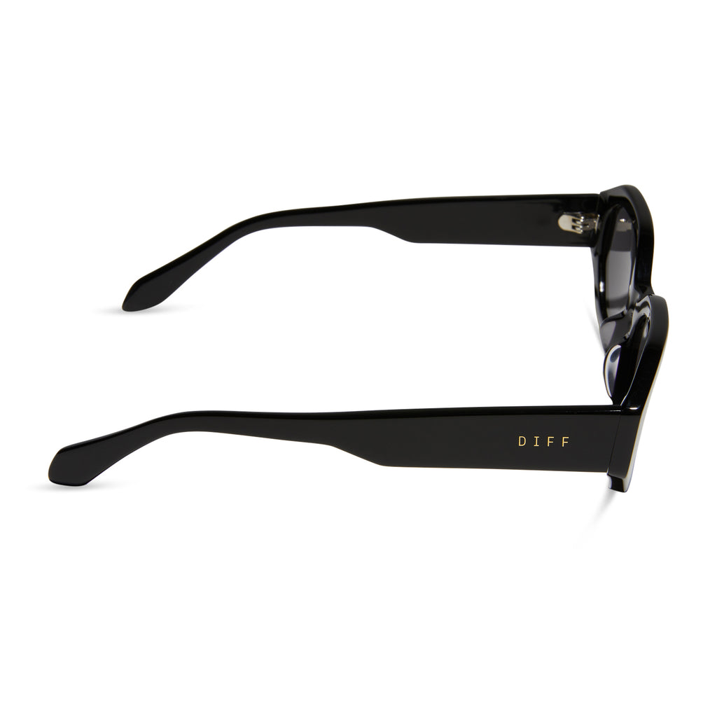 Allegra Rectangle Sunglasses | Black & Grey | DIFF Eyewear