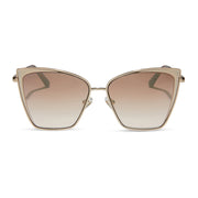 Becky Cat Eyes Sunglasses | Gold & Brown Gradient Lenses | DIFF Eyewear