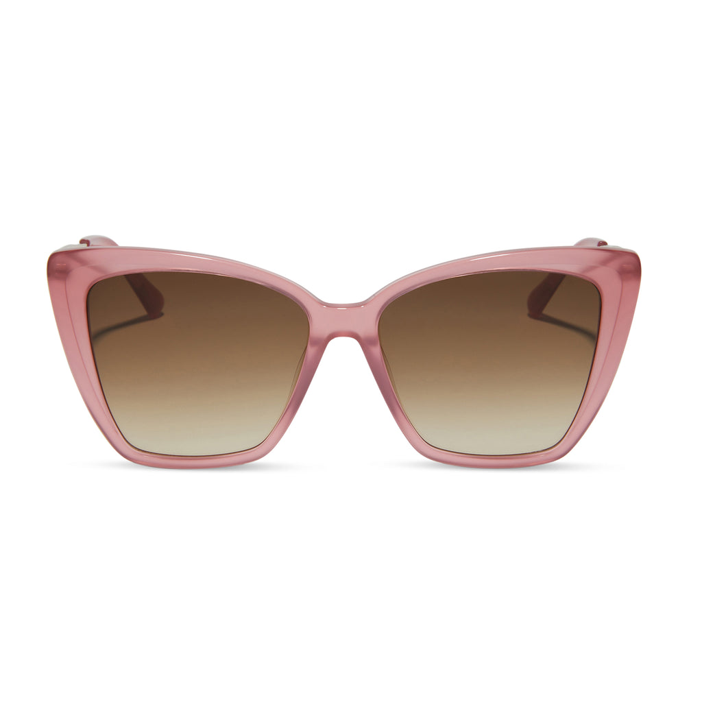 Becky II Cateye Sunglasses | Guava & Brown Gradient | DIFF Eyewear