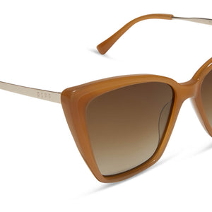 Hazel Sunglasses, Gradient Brown Square Sunglasses