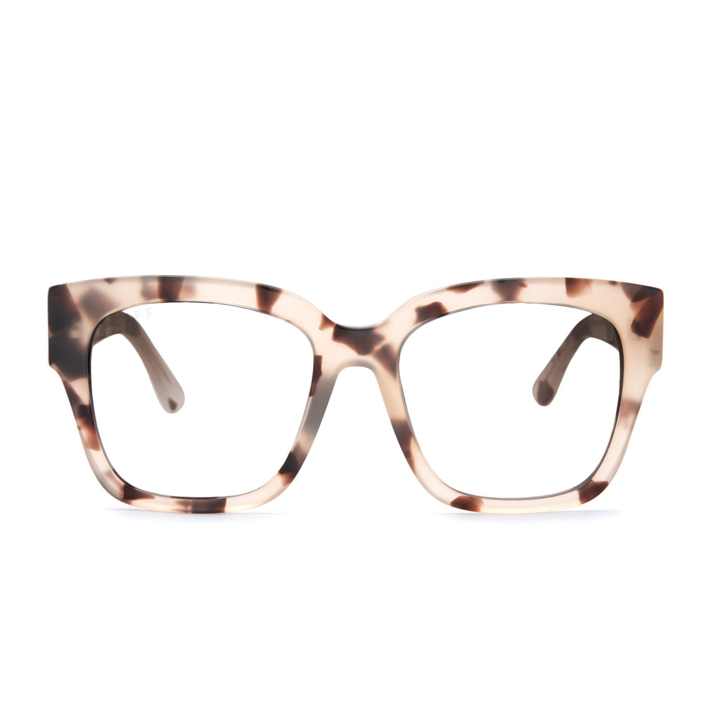 Bella II Square Sunglasses | Cream Tortoise & Prescription Lens | DIFF ...