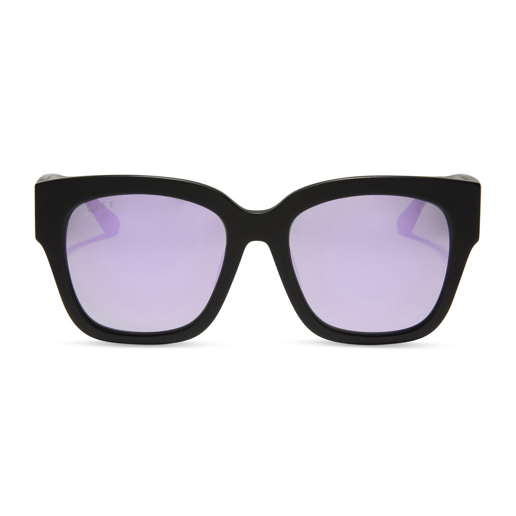 Diff Bella - Black + Purple Mirror Sunglasses, Women's, Size: One Size