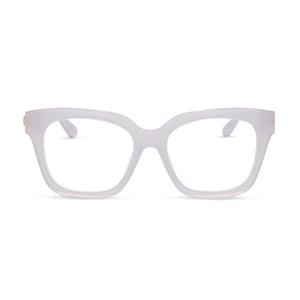 diff eyewear featuring the becky iv xs cat eye prescription glasses with a thistle light purple frame front view