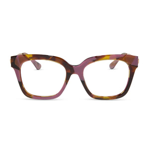 diff eyewear bella xs square prescription glasses torino tortoise front view