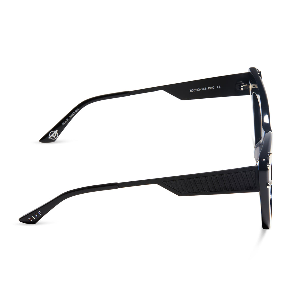 Black Panther Cat Eye Sunglasses | Black & Grey Polarized | DIFF Eyewear