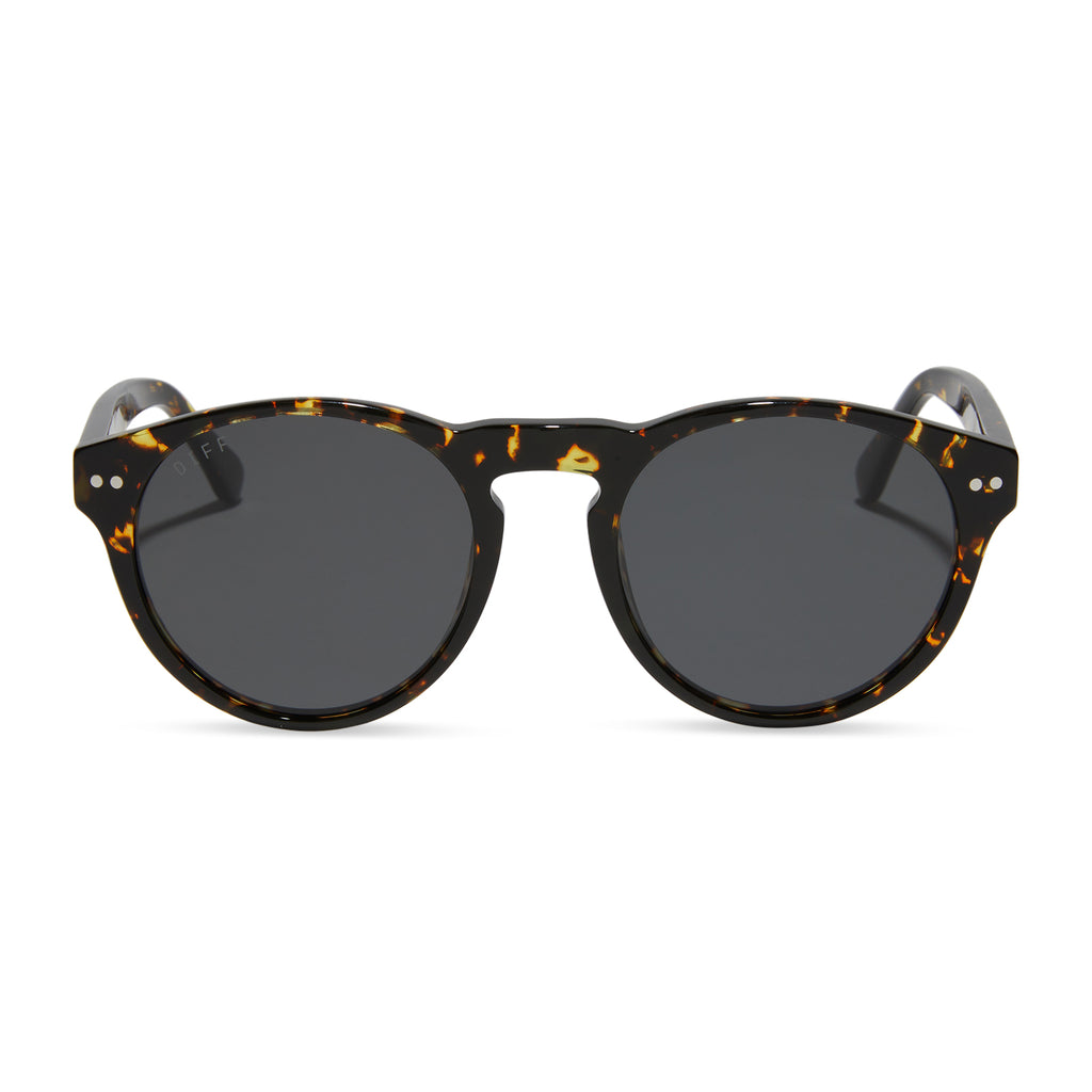 Cody Round Sunglasses | Fiery Tort & Grey | DIFF Eyewear