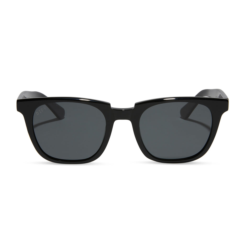 Colton Square Sunglasses | Black & Grey Polarized Lenses | DIFF Eyewear