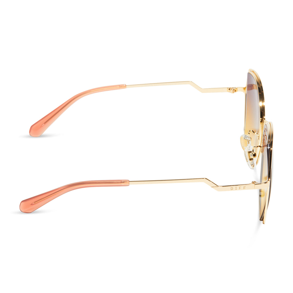 Donna III Square Sunglasses | Gold & Inca Gradient | DIFF Eyewear