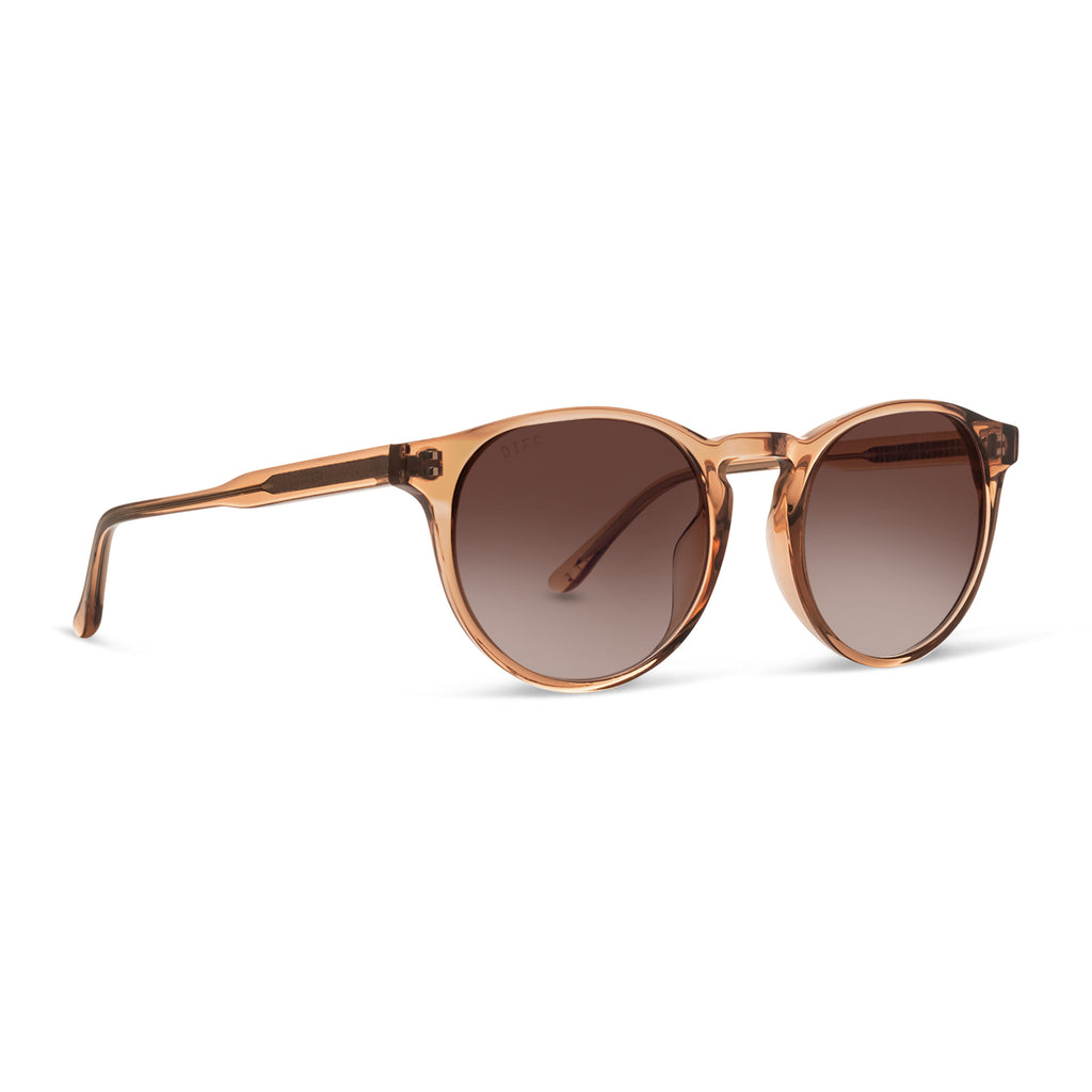 Sawyer Round Sunglasses | Dunes Crystal & Brown Gradient | DIFF Eyewear