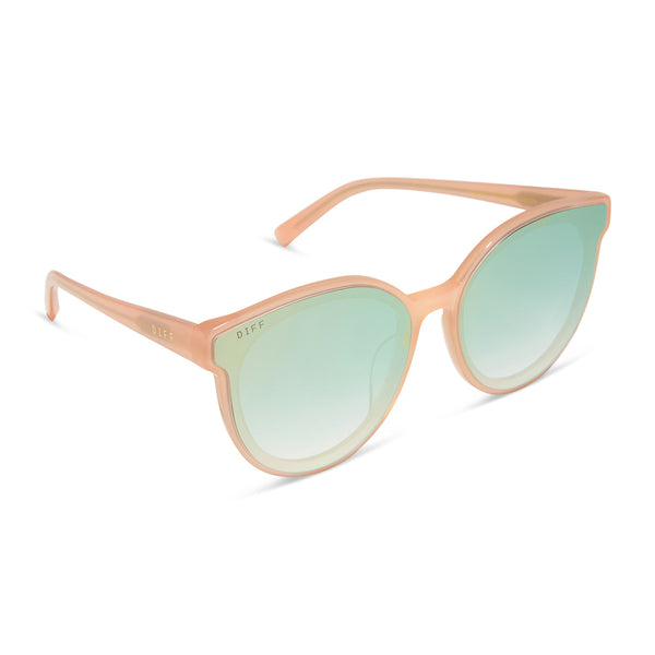 gemma - peach + cool matcha gradient mirror sunglasses 2