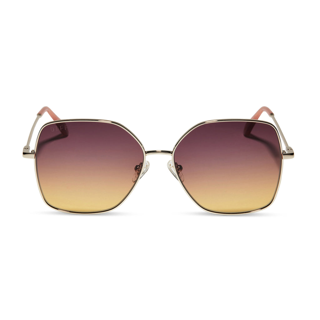 IRIS - SHINY GOLD + G15 GRADIENT SUNGLASSES