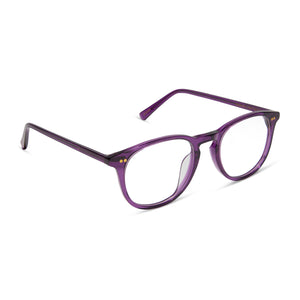 Clear best sale purple sunglasses