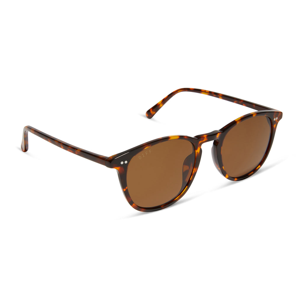 Jaxson XL Square Sunglasses | Rich Tortoise & Brown | DIFF Eyewear