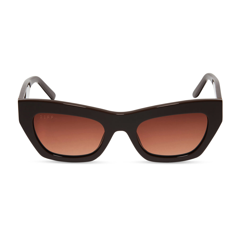 Katarina Cat Eye Sunglasses | Truffle & Brown Gradient | DIFF Eyewear