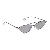 Adrienne Bailon Chateau Cateye Sunglasses, Silver & Grey