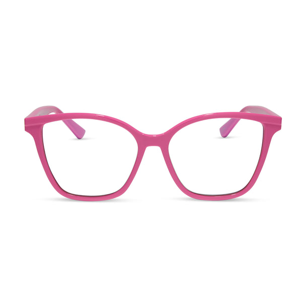 leah - peony pink + blue light readers