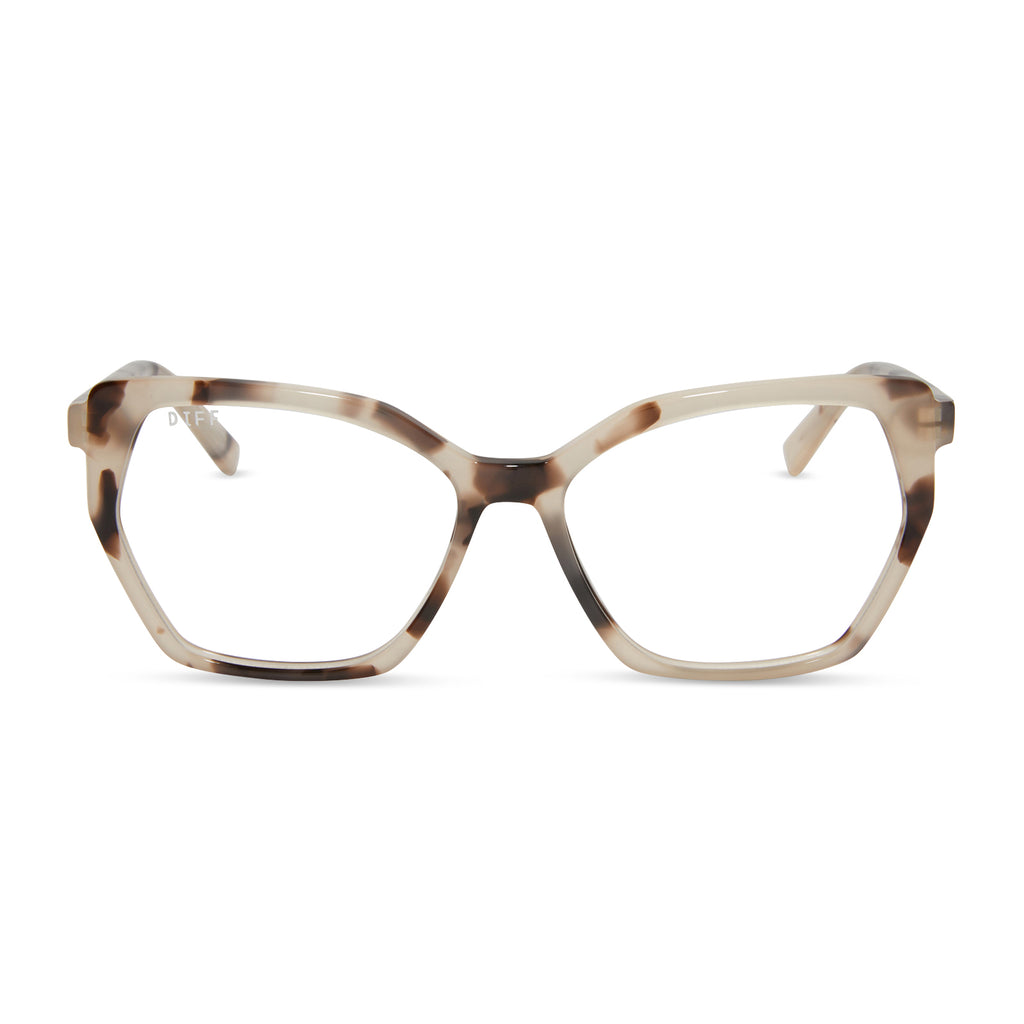 Maisie Cateye Sunglasses | Cream Tort & Clear | DIFF Eyewear