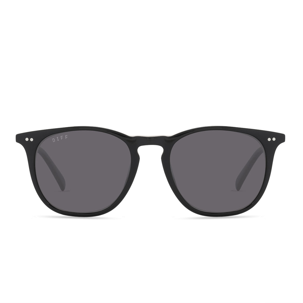 Maxwell XL Square Sunglasses, Black & Grey Polarized