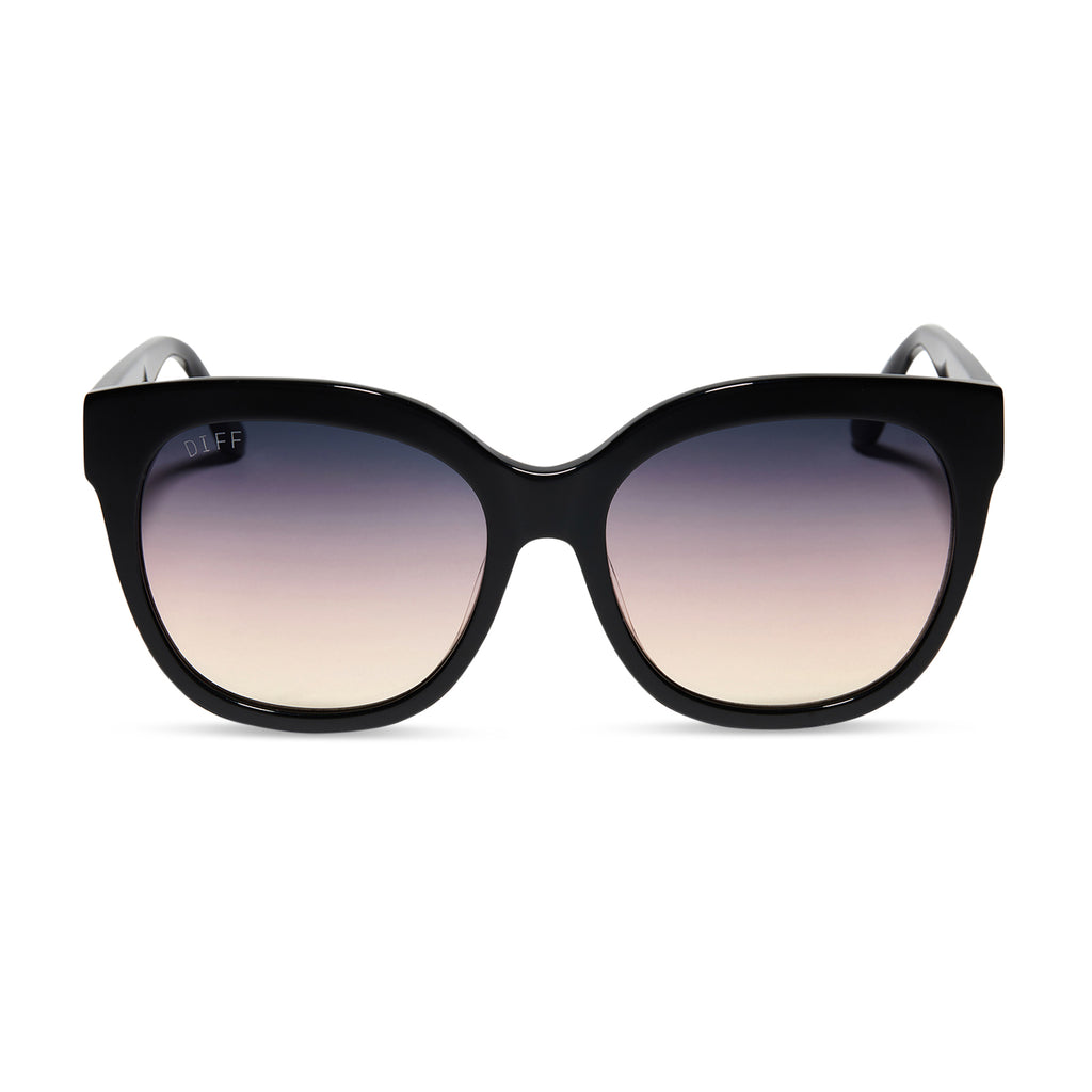 Maya Round Sunglasses | Black & Twilight Gradient | DIFF Eyewear