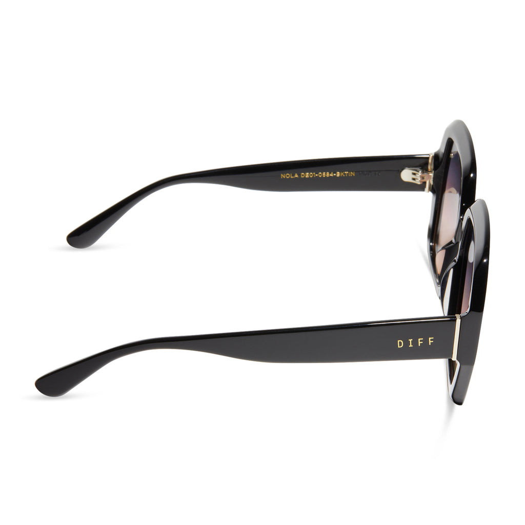 Nola Square Sunglasses | Black & Twilight Gradient | DIFF Eyewear