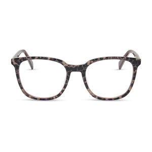 diff eyewear featuring the parker square prescription glasses with a leopard tortoise frame front view