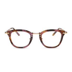 diff eyewear rue square prescription glasses torino tortoise front view