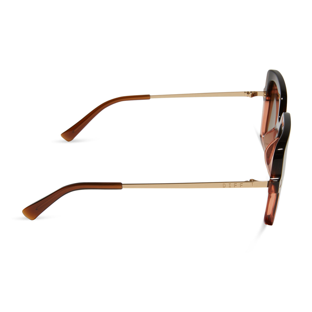 Sandra Square Sunglasses | Taupe Ombre Crystal & Brown Gradient ...