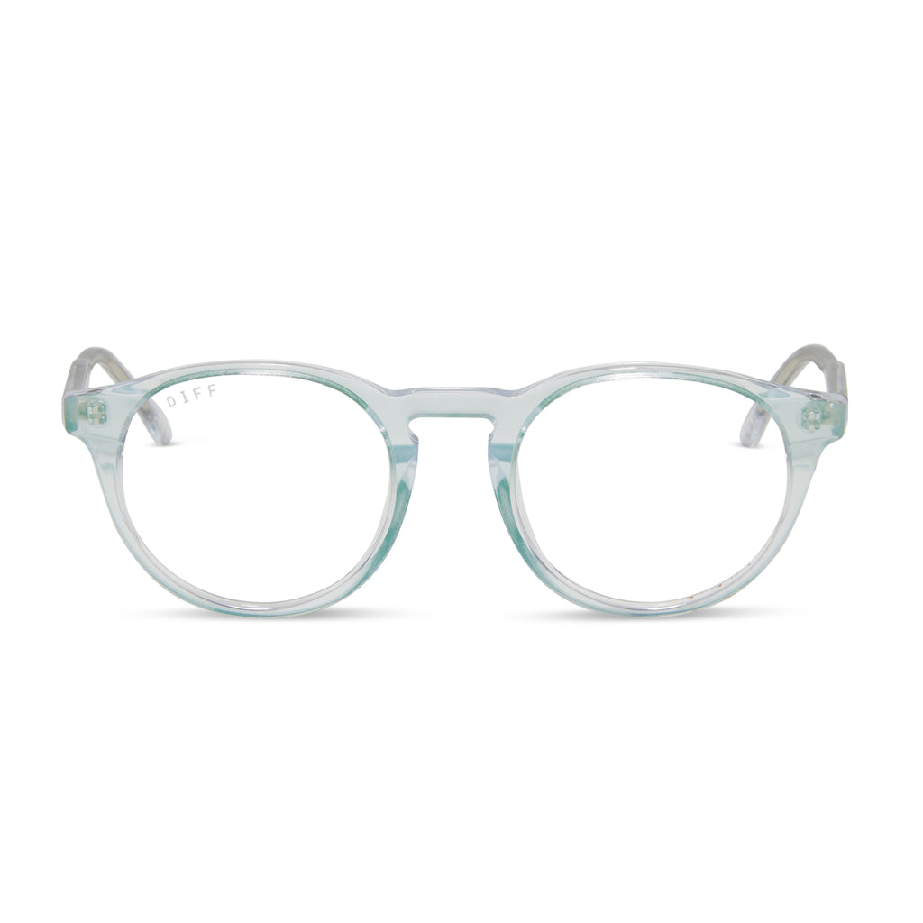 Sawyer Round Prescription Glasses | Opalescent Turquoise | Diff Eyewear