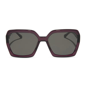 diff eyewear sloane square sunglasses aubergine & grey front view