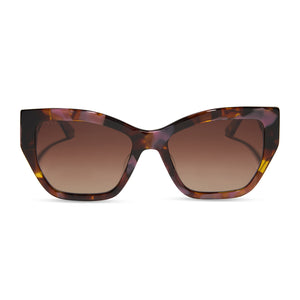 diff eyewear vivienne cateye sunglasses torino tortoise & brown gradient front view